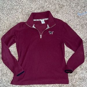 victoria secret PINK quarter zip sweatshirt